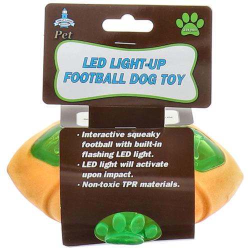 Wholesale LED FLASHING FOOTBALL DOG TOY