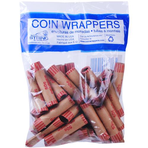 Wholesale Crimped Penny Coin Wrappers in Bag GLW