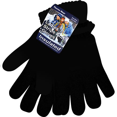 Wholesale Winter Knit Gloves Black