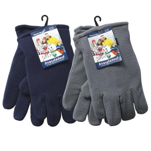 Wholesale MENS FLEECE GLOVES HEAVY DUTY Assorted Colors GLW