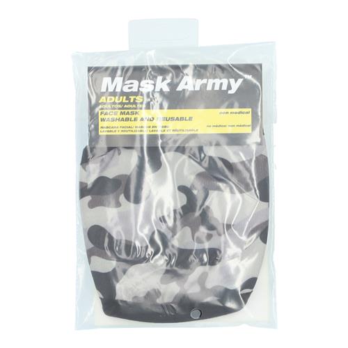 Wholesale 3PLY CLOTH FACE MASK GREY CAMO ADULT