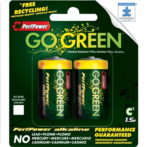 Wholesale zGO GREEN C BATTERIES 2pk ALKA