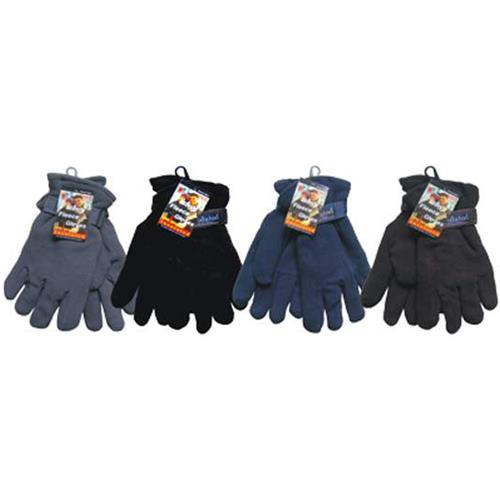 Wholesale Men's Fleece Winter Gloves - 12 per inner