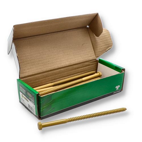 Wholesale DECK PLUS 25CT EXTERIOR LAG SCREW 3/8x8'' TAN COLOR