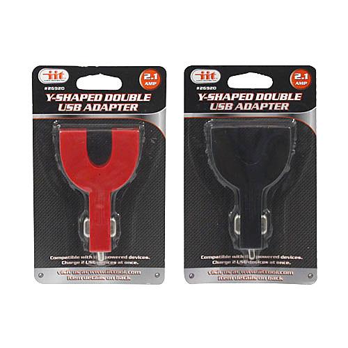 Wholesale Y-SHAPED DOUBLE USB ADAPTER