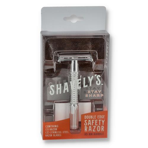 Wholesale SHAVELYS STAY SHARP DOUBLE EDGE SAFTEY RAZOR WITH 2 STAINLESS BLADES
