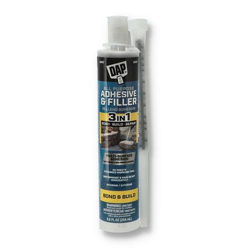Wholesale DAP 8.6OZ 3-IN-1 MULTI-SURFACE ADHESIVE & FILLER GRAY COLOR