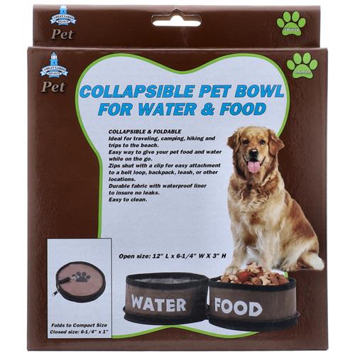 Wholesale TRAVEL PET FEED & WATER BOWL