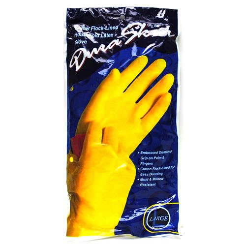 Wholesale Duraskin Yellow Latex Glove Large (Playtex)
