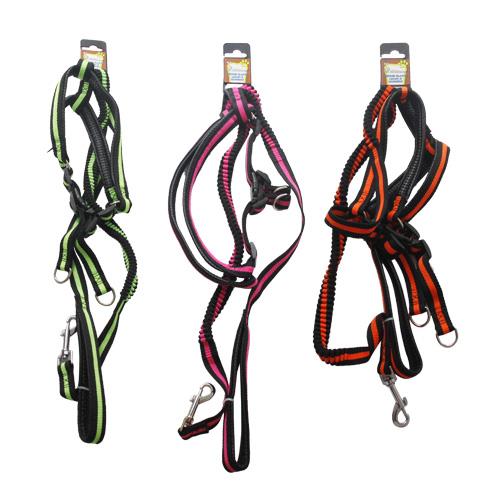 Wholesale ZMEDIUM ELASTIC LEASH & HARNESS GLW
