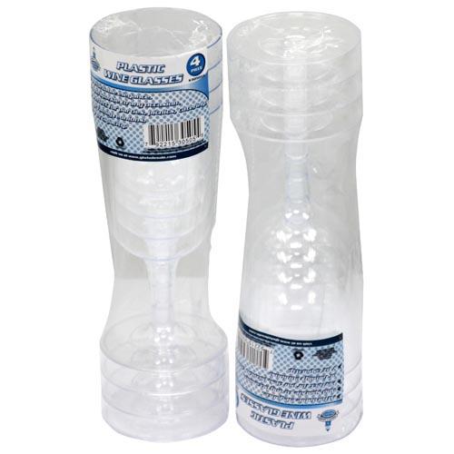 Wholesale Z4pc PLASTIC WINE GLASSES