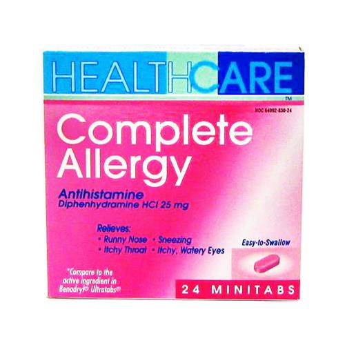 Wholesale Health Care Complete Allergy Tablets (Benadryl)