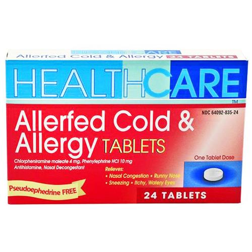 Wholesale Health Care Allerfed Cold and Allergy Tablet PE Fo