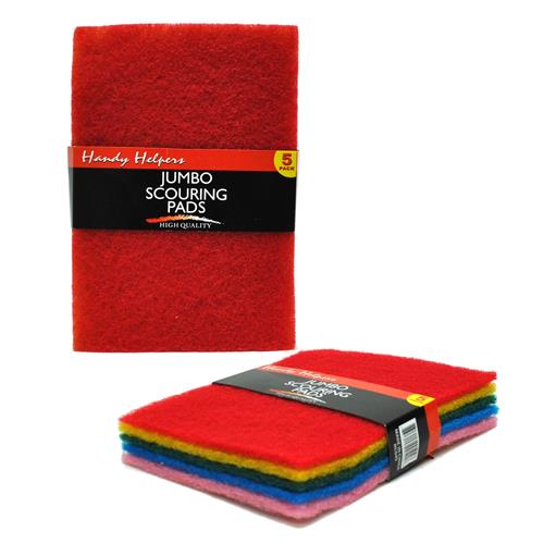 Wholesale Jumbo Scouring Pad Assorted Colors 9""""x6"""" GLW