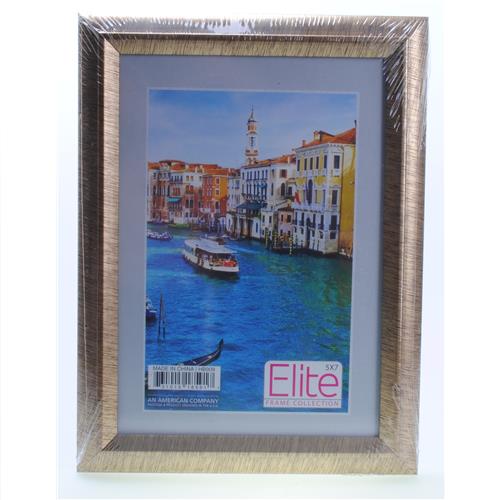 Wholesale Brushed Gold Stylish Plastic Photo Frame 5""""x7"""" GLW