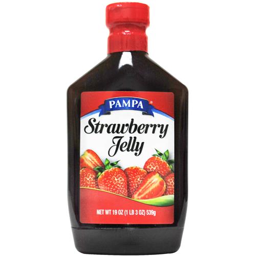 Wholesale Pampa Strawberry Jelly in an E-Z Squeeze Bottle - BEST BY DATE 10/29/16
