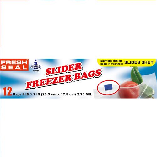 Wholesale 12ct Fresh Seal Slider Bags Quart Freezer