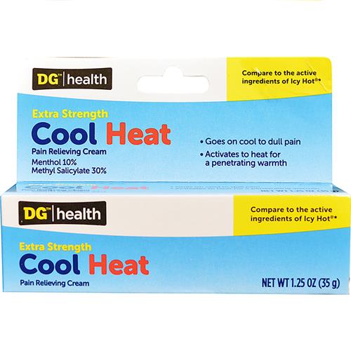 Wholesale DG Health Cool Heat Cream (Icy Hot  10% Menthol, 30% Methyl Salicylate)