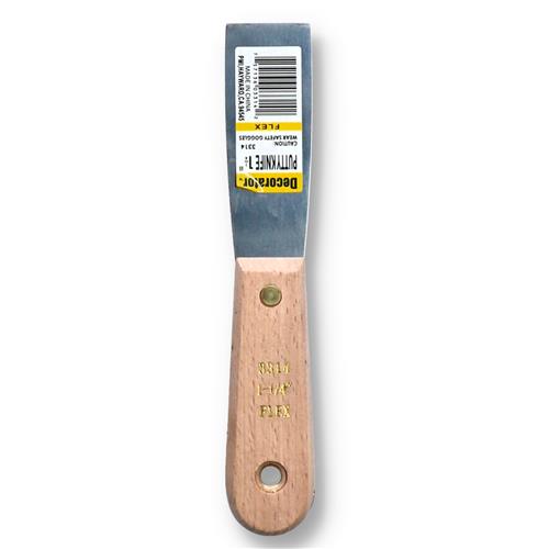 Wholesale 1-1/4" FLEXIBLE PUTTY KNIFE WOOD HANDLE