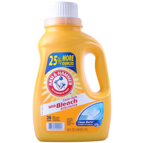 Wholesale A & H Liquid Detergent Clean Burst w/Bleach 25 Loa - GLW