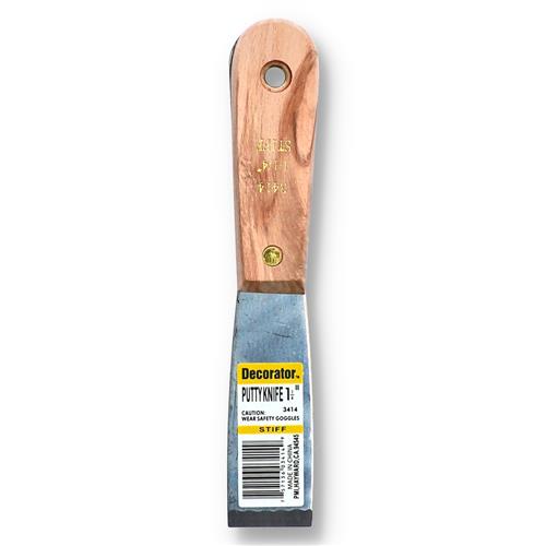 Wholesale 1-1/4" STIFF PUTTY KNIFE WOOD HANDLE