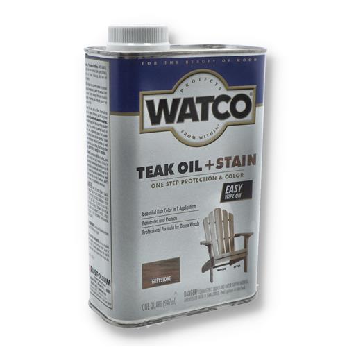 Wholesale WATCO 1QT TEAK OIL + STAIN ONE STEP PROTECTION & COLOR GREYSTONE