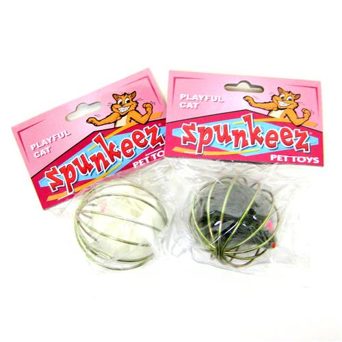 Wholesale Spunkeez Cat Wire Ball with Mouse 2 1/4""""
