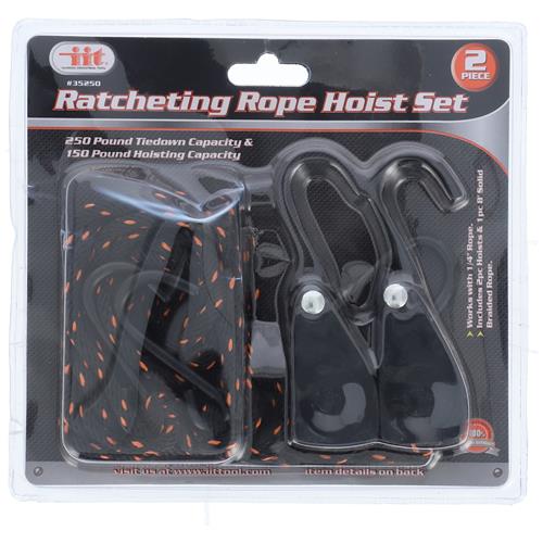 Wholesale 2pc Ratcheting Rope Hoist 250 lb.