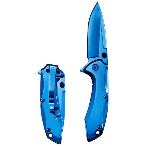Wholesale Z3.5"" FOLDING POCKET KNIFE BLUE GLW