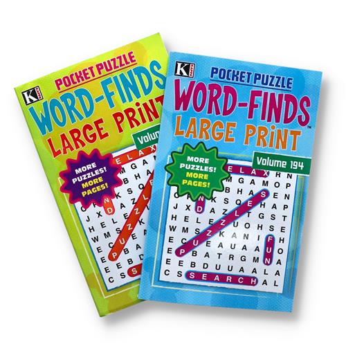 Wholesale POCKET PUZZLE WORD FINDS LARGE PRINT 2 TITLES