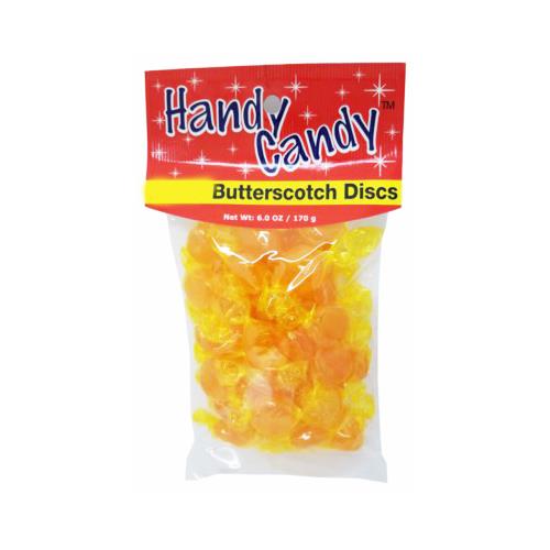 Wholesale HANDY CANDY BUTTERSCOTCH DISCS SLICES 24 PER CASE 6 OZ BAG