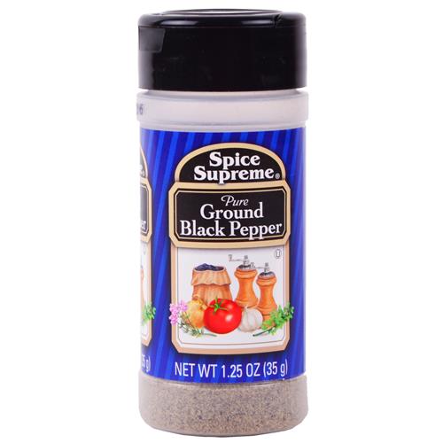 Wholesale Spice Supreme Black Pepper Ground Jar  1.25oz
