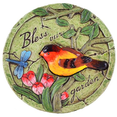 Wholesale Round Garden Decor Cement Wall Plaque 3 Assorted GLW