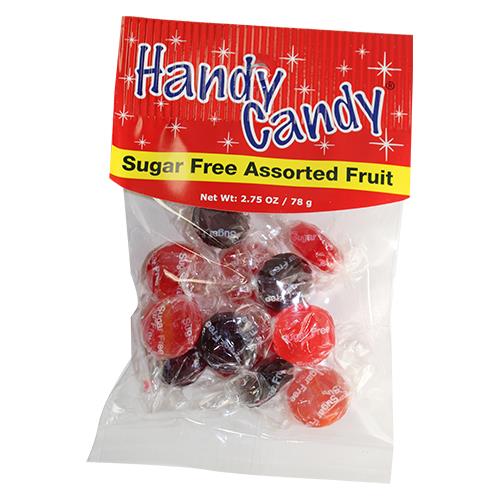 Wholesale HANDY CANDY SUGAR FREE ASSORTED FRUIT CANDIES 24 PER CASE 4 OZ BAG
