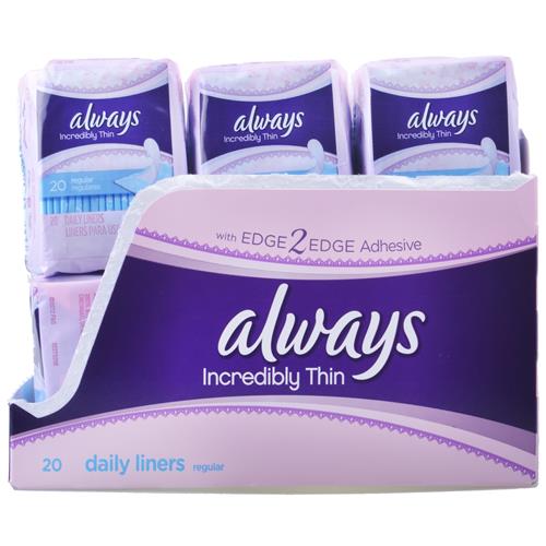 Wholesale Always Pantiliners - Regular