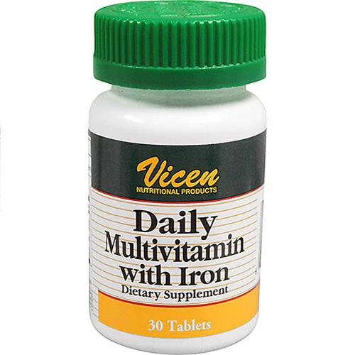 Wholesale Vicen Daily MultiVitamin w/Iron - 30 tablets