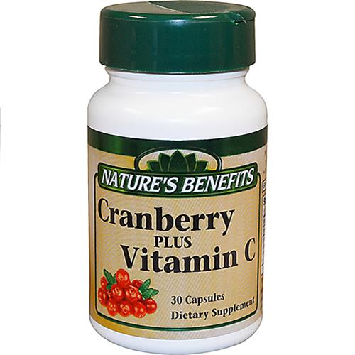 Wholesale Nature's Benefits Cranberry 500mg plus Vitamin C  30ct bottle