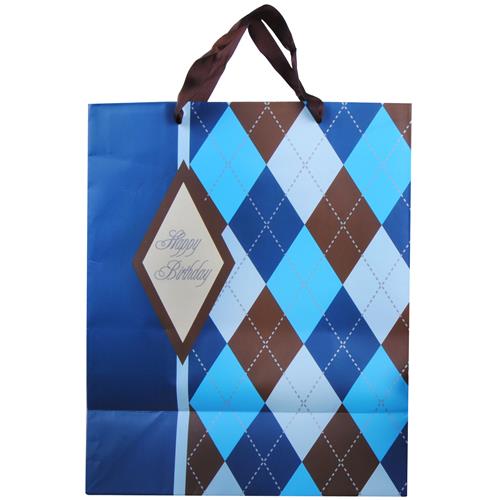 Wholesale Everyday Large Gift Bags - Argyle PP.97