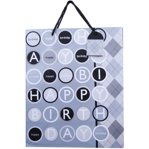 Wholesale Birthday Large Gift Bags Black & White GLW