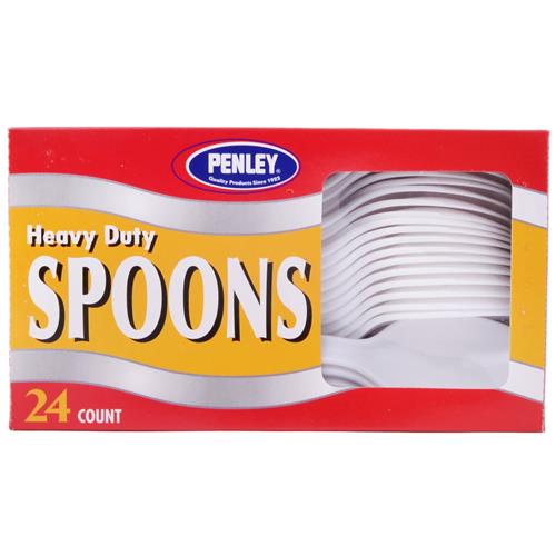 Wholesale Penley Heavy Duty Plastic Spoons - Box