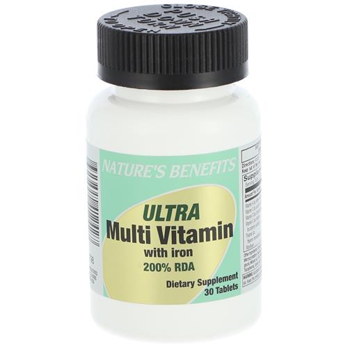 Wholesale NATURE'S BENEFITS ULTRA MULTI VITAMIN W/IRON 30CT