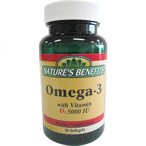 Wholesale Nature's Benefits Omega-3 with Vitamin D3 - 5000 IU