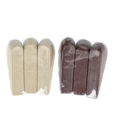 Wholesale SOFT TOUCH 3PK VINYL DOORSTOPS SHRINK & UPC ASSORTED COLORS