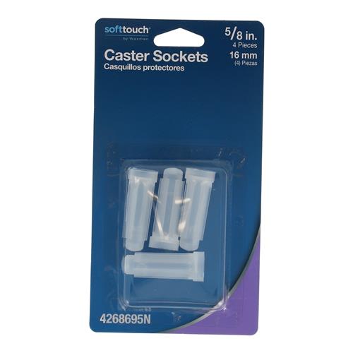 Wholesale 4PK 5/8'' PLASTIC CASTER SOCKETS