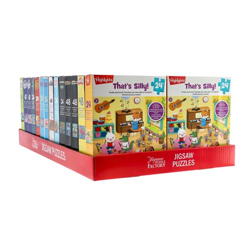 Wholesale ZMULTI-LICENSED 24 & 48 PIECE PUZZLE ASSORTMENT IN PDQ