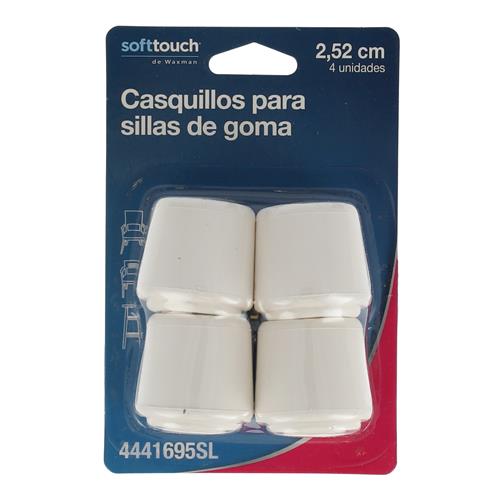 Wholesale 4PC 1'' RUBBER CHAIR TIPS WHITE SPANISH LABEL