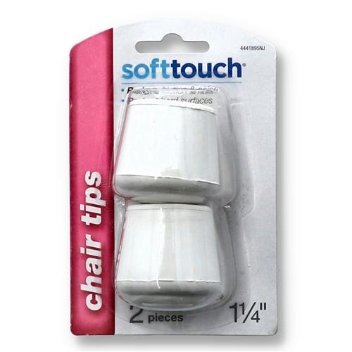Wholesale 2PK WHITE RUBBER CHAIR TIPS 1-1/4''