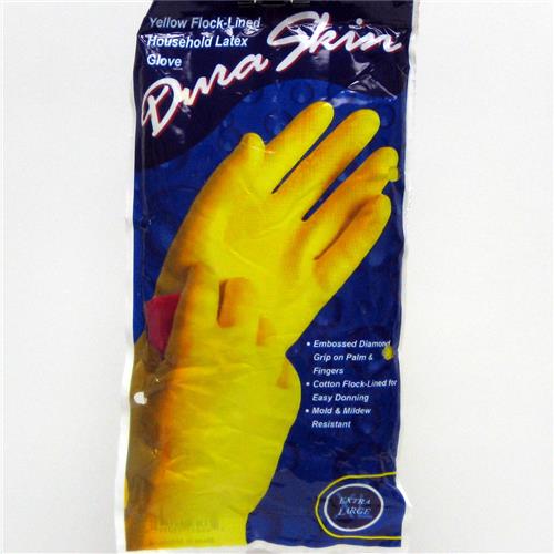 Wholesale Duraskin Yellow Latex Glove Extra Large (Playtex)