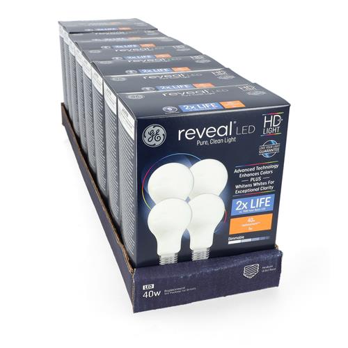 Wholesale GE REVEAL 4PK 5=40W A19 FROSTED DIMMABLE LED BULBS