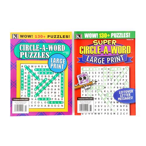 Wholesale KAPPA CIRCLE-A-WORD LARGE PRINT PUZZLE BOOKS DIGEST SIZE